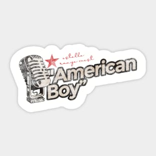 American Boy - Greatest Karaoke Songs Vintage Sticker